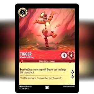 Tigger 🔥 Winnie The Pooh 🔥 Disney Lorcana Trading Card TCG